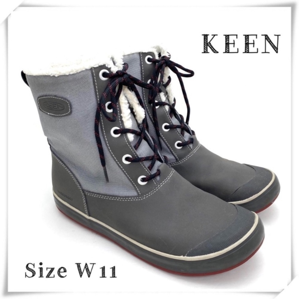 Keen Elsa Waterproof Winter Snow Duck Boots in Gargoyle Magnet Size 11 #1017959